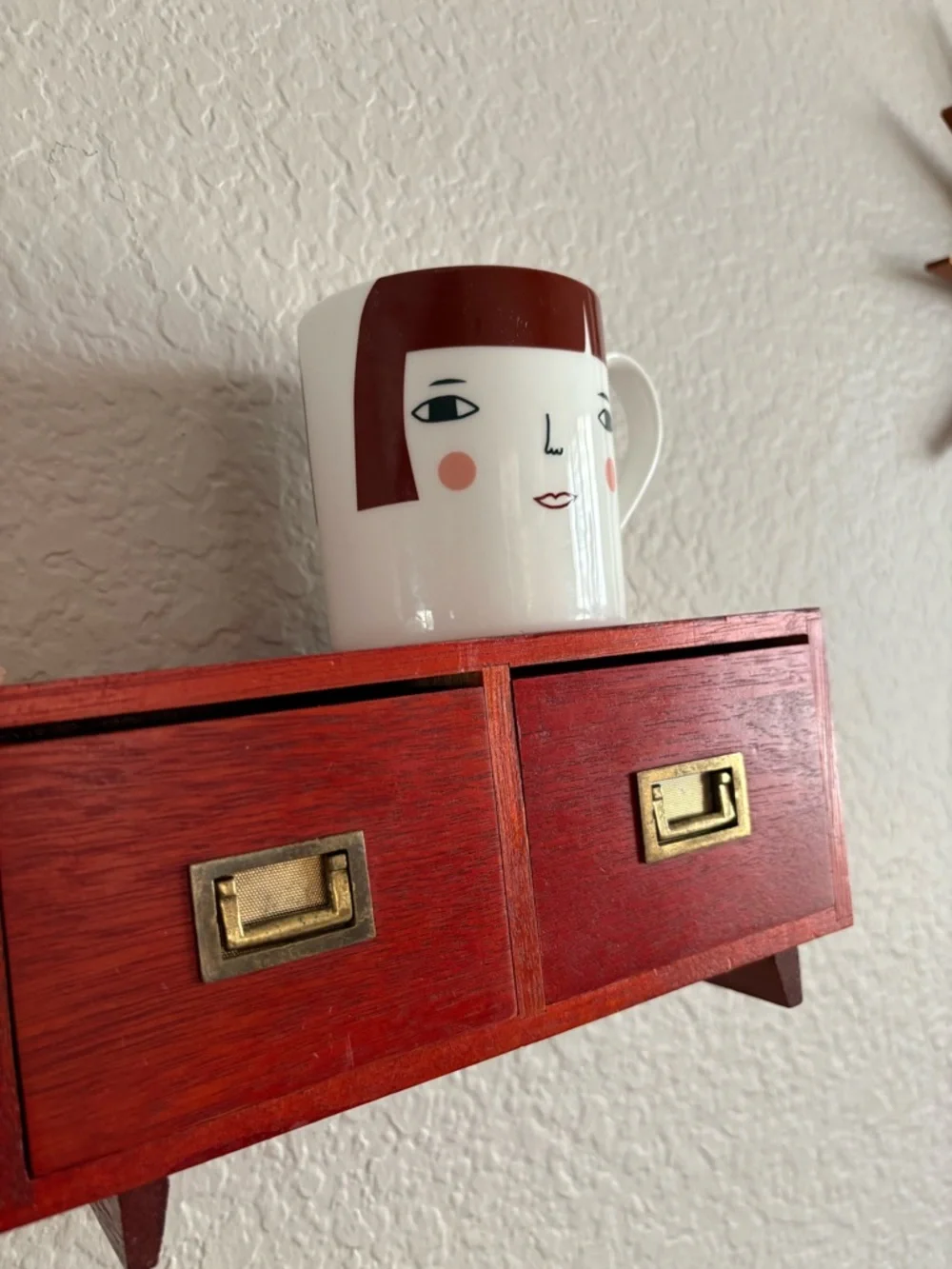 Vintage Wooden Jewelry Organizer with Two Removable Drawers
